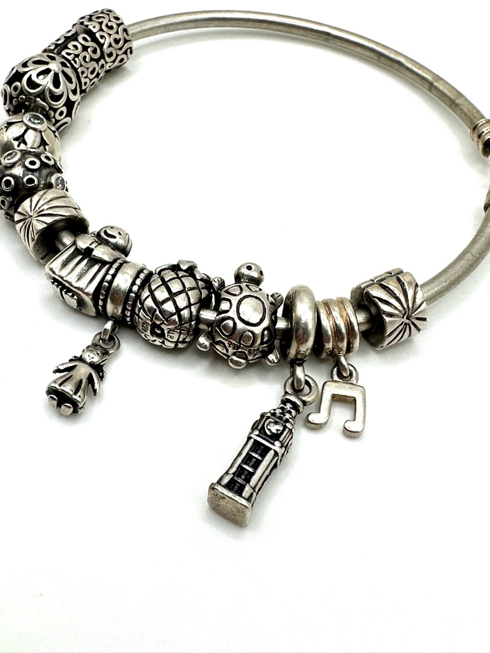 vintage sterling silver charm bracelet